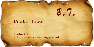 Bretz Tibor névjegykártya